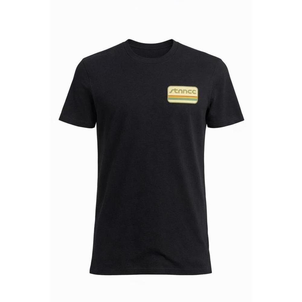NWT Stance Crew Tee‎ Streetwear Black Graphic Casual Short Sleeve Shirt S